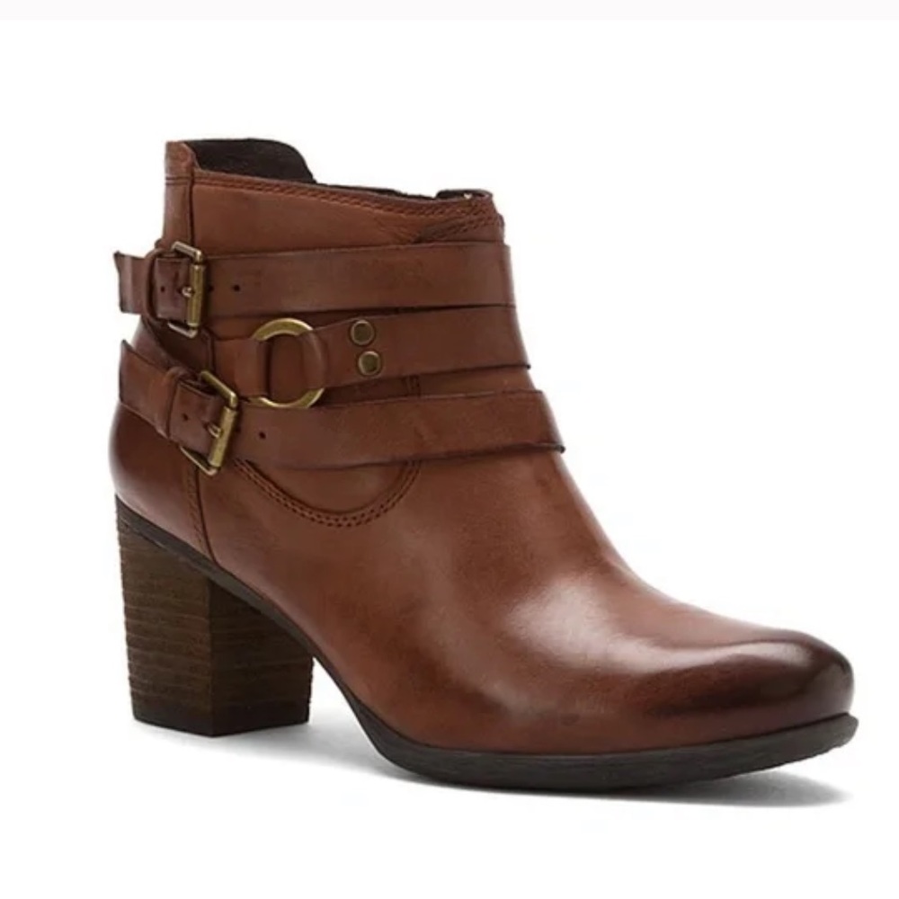 Josef Seibel Britney Brown Leather Boot SZ 39/8.5